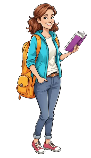 Teenage girl coloring a printable coloring book page from Coloringbookspdf.com