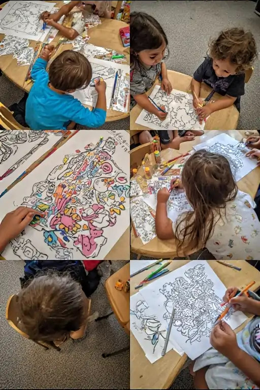 Children’s colouring book pages printable with fun learning activities