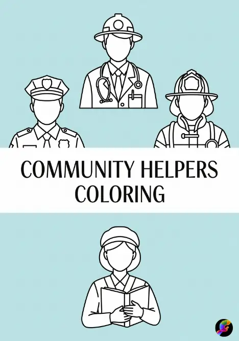 Community helpers coloring pages