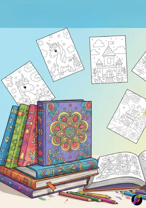 Free PDF coloring books, pages and sheets for kids and adults
