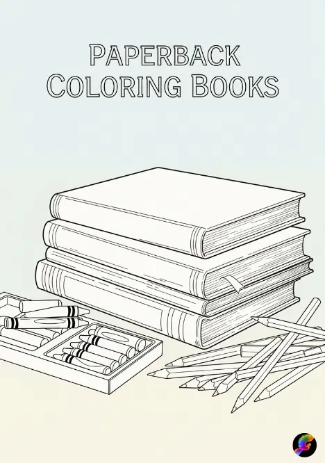 Paperback coloring books cover image