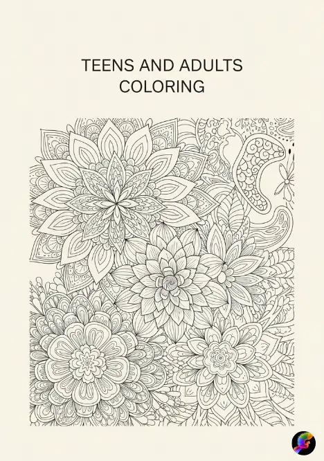 Coloring pages for teens and adults
