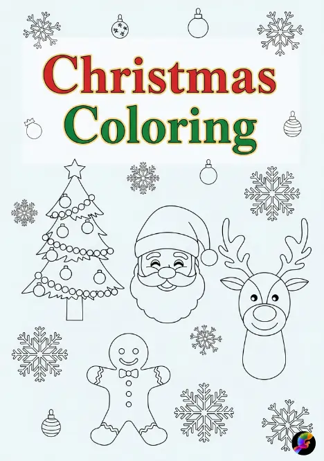 Christmas-themed coloring pages