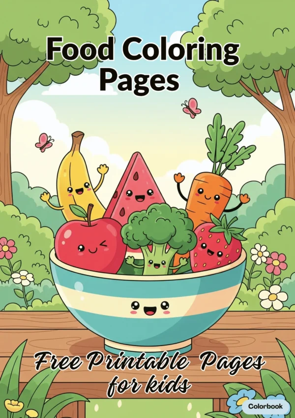 free food Coloring book front cover
