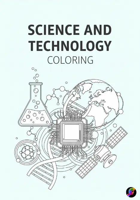 Science and technology-themed coloring pages